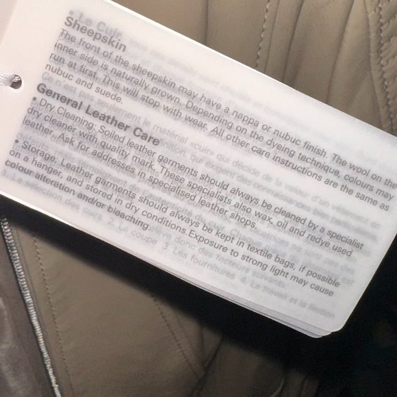 Lambskin Leather Bomber, Hugo Boss, Size 8, NWT - Picture 7 of 8